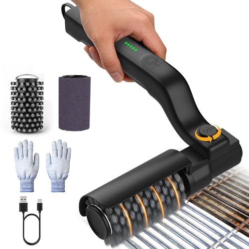 3-Speed Rotary BBQ Cleaning Tool with 180° Adjustable Head