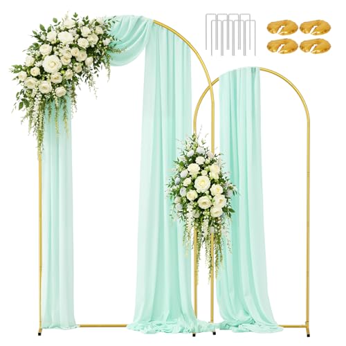 7.2FT & 6FT Set of 2 Wedding Arch Stand with Carry Bag