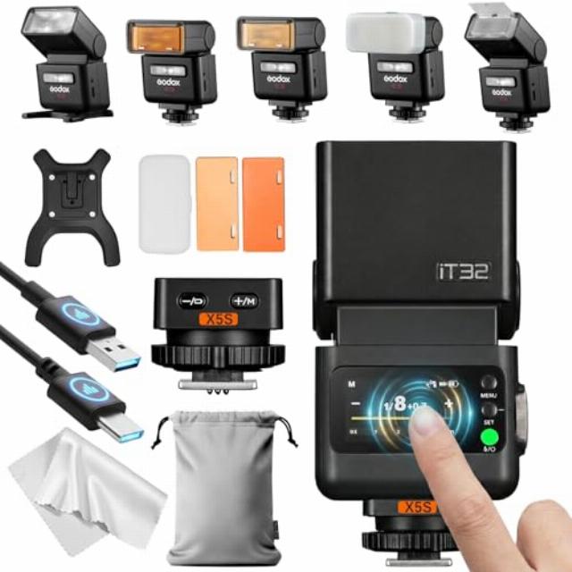 Godox IT32 TTL Camera Flash with X5S Flash Trigger for Sony Cameras