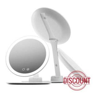 Fancii 10x Travel Magnifying Makeup Mirror with Lights