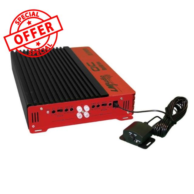 Luna Morena LM-5300.4 Car Audio Amp 4 Channel Bridgeable Full Range Class D Amplifier 5300 Watts with Dual Switchable Crossovers