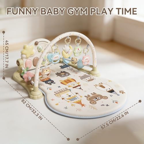 Music and Lights Tummy Time Mat Newborns Gifts for 0-12 Months