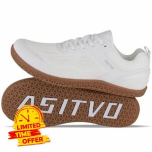 ASITVO Wide Barefoot Shoes Men Gym Zero Drop Sole Minimalist Cross Trainer Width Toe Box Sneakers Grounding Knit No-Sew Upper TPU Toe and Heel Colorful