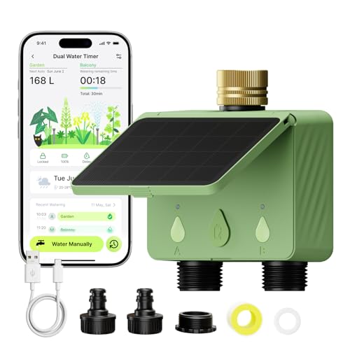 2-Zone Solar Sprinkler Controller with Flow Meter