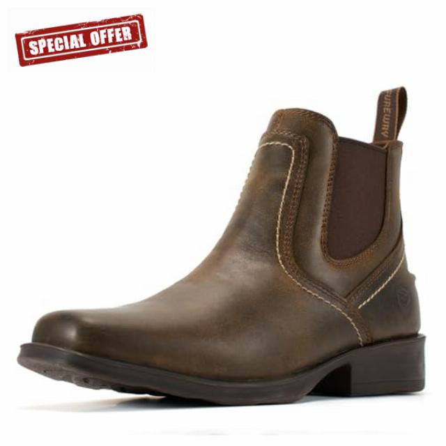 SUREWAY Mens Western Chelsea Cowboy Boots for Men Square Toe
