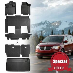 Floor Mats for Chrysler Town & Country 2008-2010 2011 2012 2013-2016(ONLY Stow'n Go) & for Dodge Grand Caravan 2008-2015 2016-2018 2019-2021