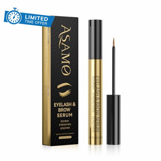 ASAMO Eyelash & Eyebrow Growth Serum - 2-in-1 Lash & Brow Enhancer for Longer