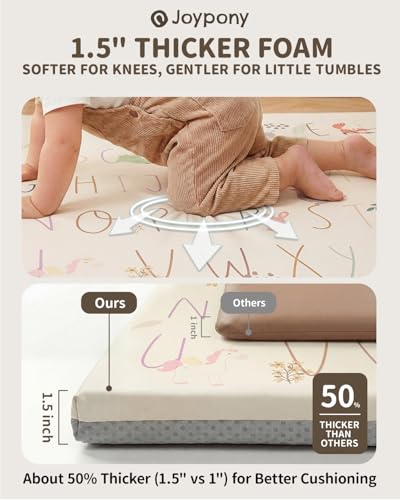 1.5” Thick Vegan Leather Crawling Mat with Removable Cover