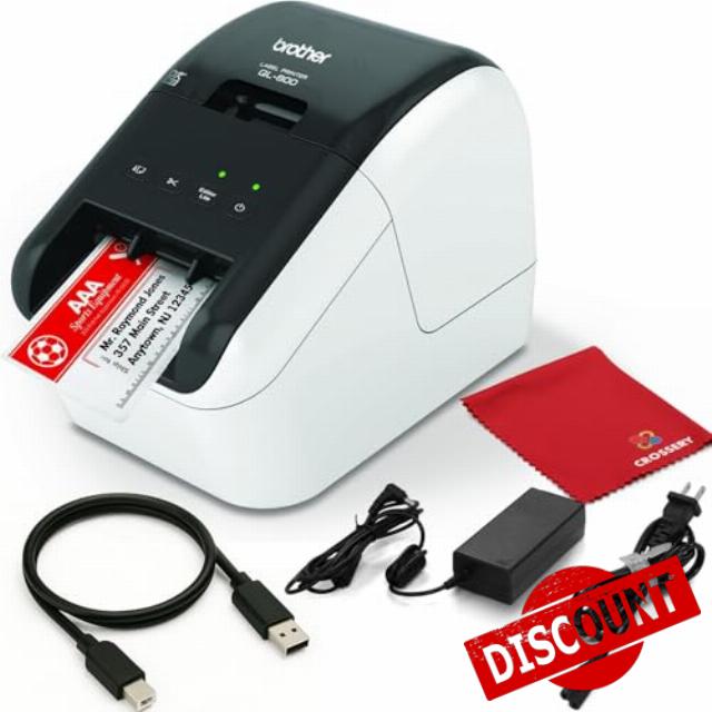 High-Speed Label Printer QL-800 - Professional Address & Shipping Labeling Machine with Auto Cutter