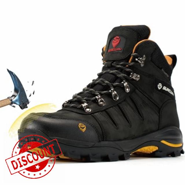 SUREWAY Men's 6" Waterproof Work Boots - Steel Toe
