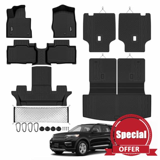 Tongama-Floor Mats for Ford Explorer 6 Seats 2020-2025 2026