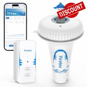Firelex Wireless Pool Thermometer Floating Easy Read with WiFi Gateway