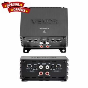 VEVOR 4 Channel Car Audio Amplifier 2 Ohm Stable Bridgeable Class D Full Range Amp Max Power 4 x 110W @ 4 Ohm / 4 x 160W @ 2 Ohm for Car SUV Truck Off-Road