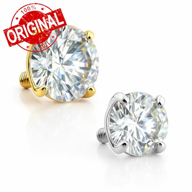 14K Yellow Gold Dermal Jewelry Top with 3mm Round Lab-Grown Diamond