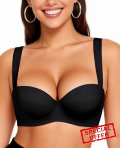 Push Up Padded Bras for Women Adds-2-Cups Plunge Underwire T Shirt Bombshell Bra Lift Up