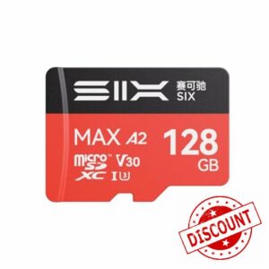SIX M200 128GB Micro SD Card Read Up to 190MB/s for 4K UHD Continuous Recording - A2