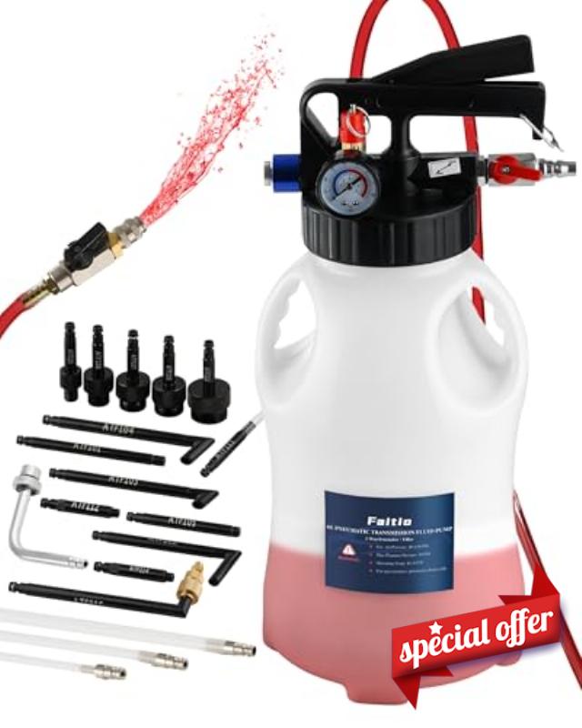 6L Transmission Fluid Transfer Pump w/ 15 ATF Adapters & 3 Suction Hoses