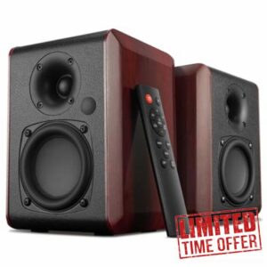 Saiyin Powered Bluetooth Bookshelf Speakers with 3.75" Woofer