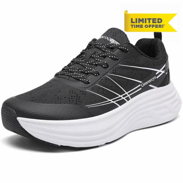Men's Wide Toe Box Running Shoes - Walking Lightweight Cushioned Sneakers for Wide Feet