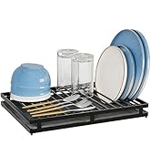 TIPSYTREE 4 Pack Plate Organizer for Cabinet, Arched Metal Dish Holder Rack, Plate Rack Organizer...