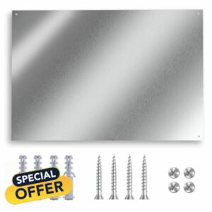 24" x 36" Oversized Stainless Steel Backsplash Panel | Full-Coverage Splatter Guard for Kitchen Wall Behind Stove & Range Hood