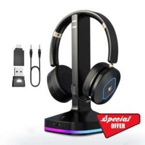 Earbay Wireless Headset with Mic for Work