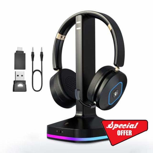 Earbay Wireless Headset with Mic for Work