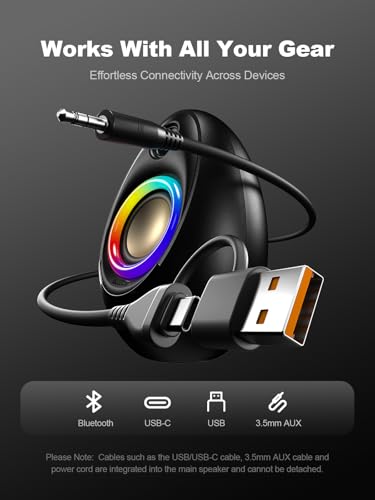 Bluetooth 5.4 & USB/USB-C/AUX-in