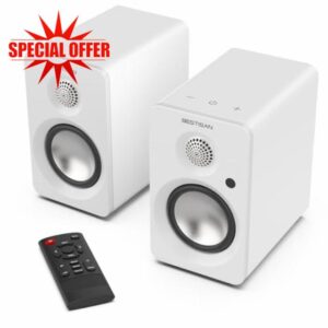 BESTISAN Bluetooth Bookshelf Speakers