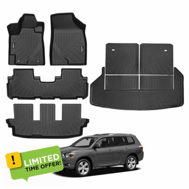 Tongama-Floor Mats for 2008-2013 Toyota Highlander(Not Fit for Hybrid)