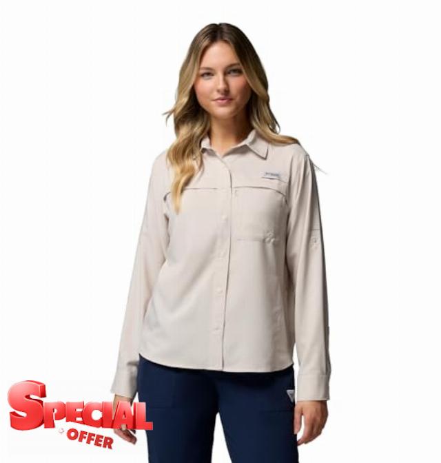 Columbia Women's PFG Castback Woven Long Sleeve
