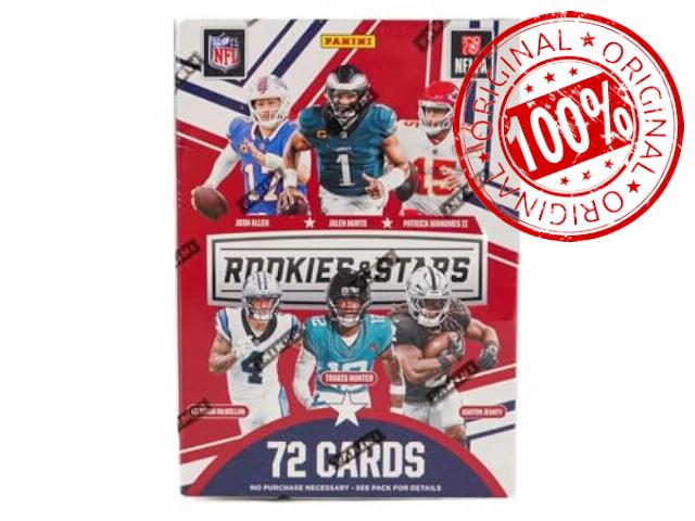 2025 Panini Rookies & Stars Football 6-Pack Hobby Blaster Trading Card Box (1 Autograph or Memorabilia Card Per Box)