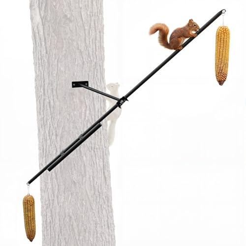 Squirrel Feeder for Outside with 2 Spinning Rods
