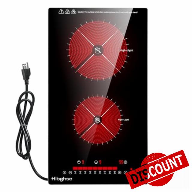 2 Burner Electric Cooktop 110-120V
