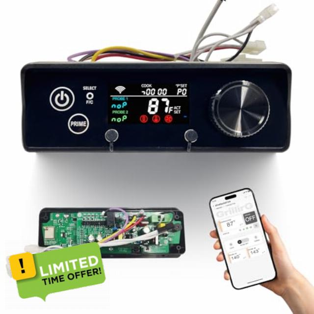 Rectangular PID Temperature WiFi Controller Replacement for Pit Boss Grills 440-1600 Navigator