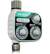 QUOBAS Water Flow Meter with Brass Fittings, Easy-Install Garden Hose Flow Meter for RV, Outdoor ...