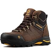 SUREWAY Men's 6" Waterproof Soft/Composite Toe Work Boot - Heavy Duty Crazy Horse Leather, Slip R...
