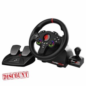 SUBSONIC - Superdrive 220 RS-X Steering Wheel - Dual Joystick LED Racing Wheel with Gear Shifter