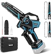 ZUYIYI 2-in-1 Cordless 8 Inch Pole Saw & Mini Chainsaw for Makita 18V Battery(NOT Included), Elec...