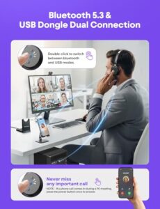 Clear Sound ＆ Comfortable Computer Headset with Microphone