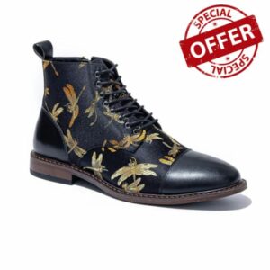 Men’s Lace-Up Dress Boot with Cap Toe