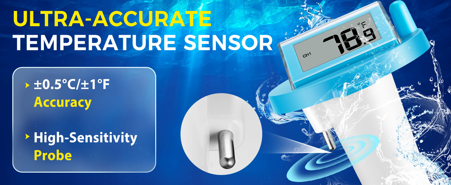 Solar Wireless Floating Pool Thermometer
