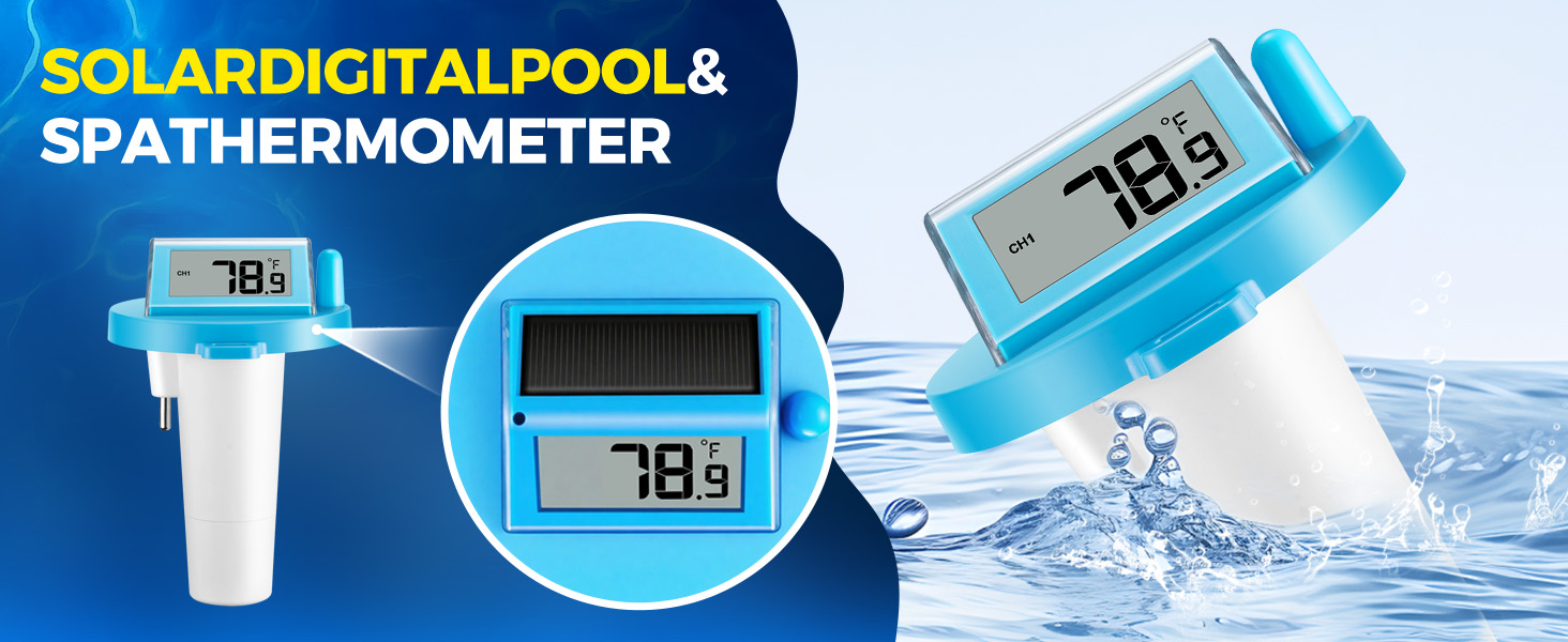 Solar Wireless Floating Pool Thermometer