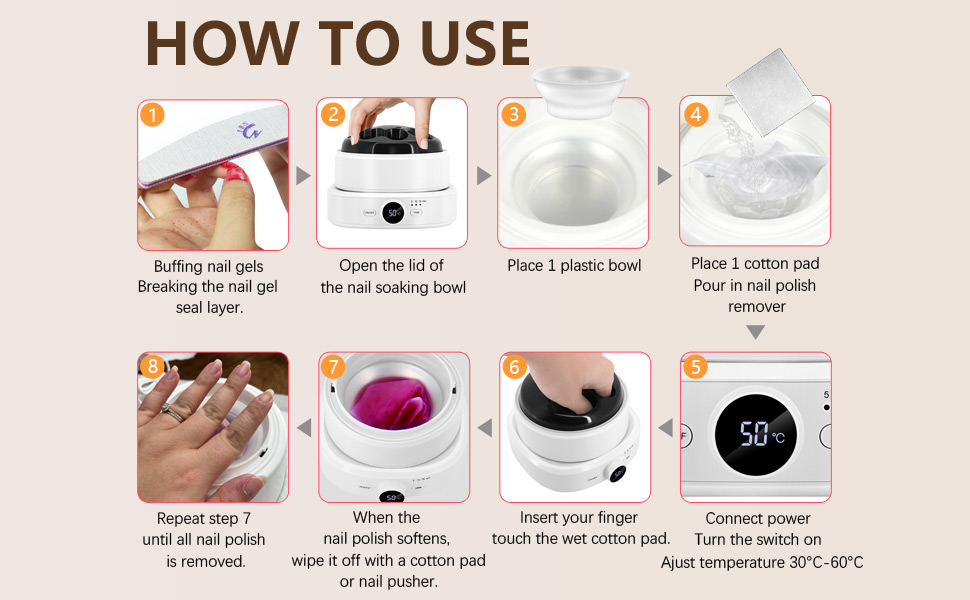 nail soak off bowl