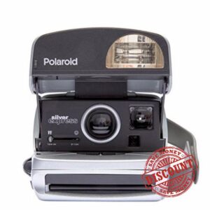 Polaroid 600 Express Instant Camera – Silver | Vintage 600 Series | Built-In Flash | Uses Polaroid 600 Film (Renewed)