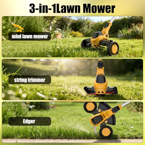 Brushless Grass Trimmer/Lawn Edger/Mower/Brush Cutter for Yard Garden(No Battery)