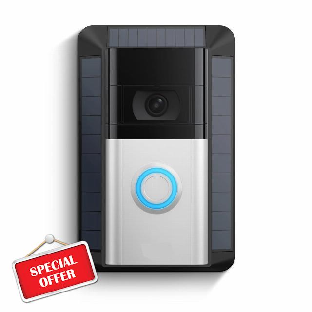 Solar Charger Compatible with Ring for Video Doorbell (2nd Gen-2020 Release)