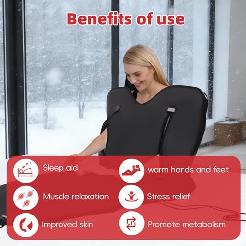 Foldable Sleep Bag at Home,Red Light Bag Full Body with Adjustable 30-60 Mins Timer