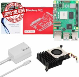 Vemico Raspberry Pi 5 16GB Starter Kit with Pi 5 16GB Single Board
