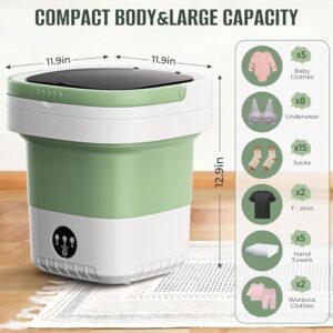 45dB Ultra Quiet 3 Modes Mini Washer with Spin Basket